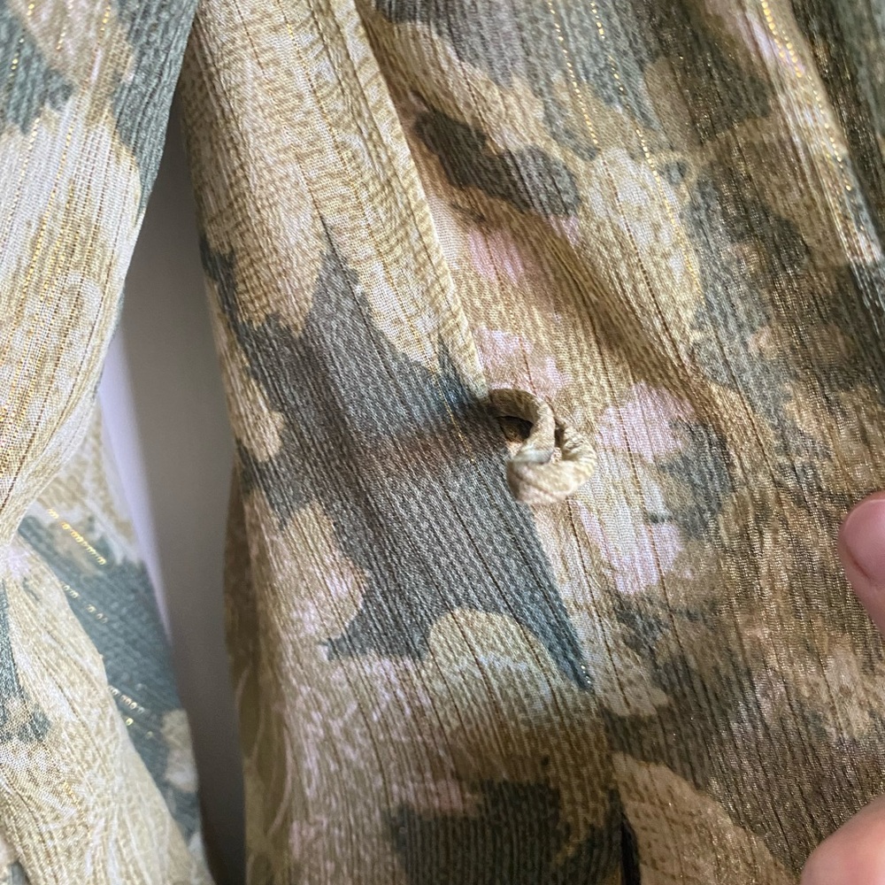 Dress Forum Los Angeles Floral Maxi Dress Green/Multi Size L - Picture 9 of 12
